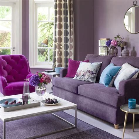 Purple Living Room Ideas Ideal Home