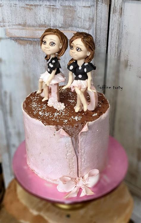 Twins Decorated Cake By Sojkinetorty Cakesdecor