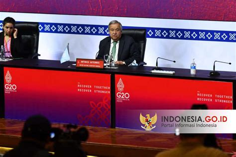 Indonesia Go Id Sekjen PBB Berharap Presiden Rusia Hadir Di KTT G20