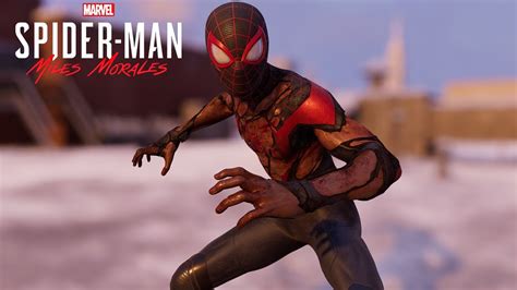 Spider Man Miles Morales PC Damaged Suit MOD Free Roam Gameplay