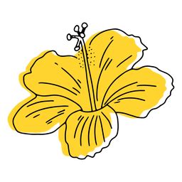 Diseño PNG Y SVG De Dibujado A Mano Flor Amarilla Hawaiana Para Camisetas