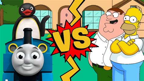 M U G E N Battles Thomas The Tank Engine Pingu Vs Homer Simpson