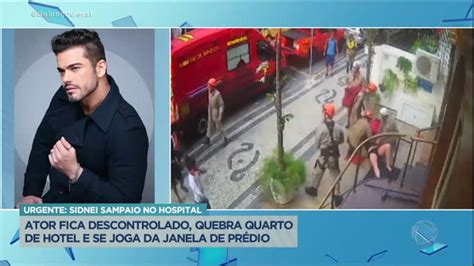 Ator Sidney Sampaio destrói quarto de hotel no Rio e se joga do quinto