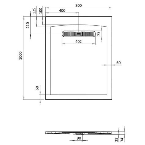 Crosswater Vito Mm Rectangular Shower Tray