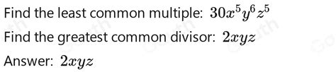 Solved Find The Lowest Common Multiple Lcm And The Highest Common