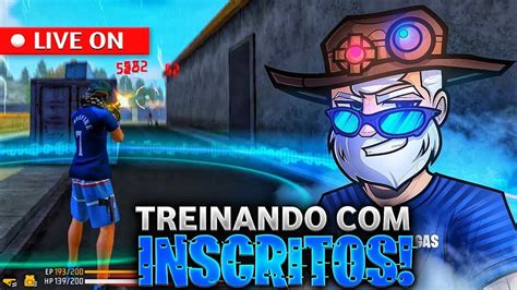 JOGANDO OS INSCRITOS TREINANDO MUITO FOCO FREE FIRE AO