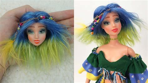 Amazing Dress and Hairstyles - DIY Doll Makeover, Barbie Hair Color ...