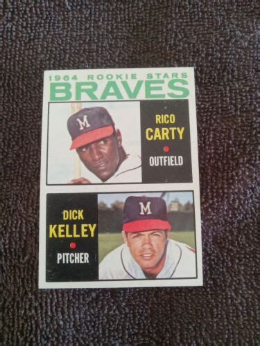 1964 Topps Braves Rookie Stars Rico Carty Dick Kelley Milwaukee Braves