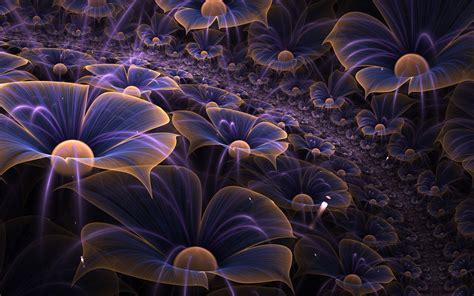 X Abstract Flower Fractal Digital Art P Resolution Hd K