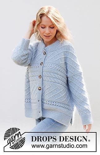 Ravelry 243 31 Snow Flake Cardigan Pattern By DROPS Design