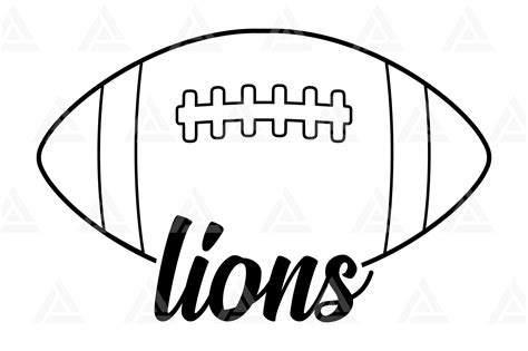 Lions Football Svg Cut File Graphic By Svgvectormonster Creative Fabrica