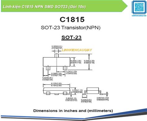 Linh Kiện C1815 Npn Smd Sot23 Gói 10c Linh Kiện Cầu Giấy