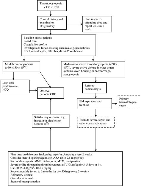 Flow Chart For The Management Of Thrombocytopenia In Sle Download Scientific Diagram