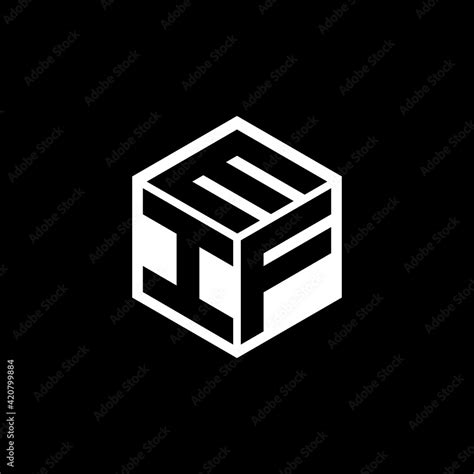 Ifm Letter Logo Design With Black Background In Illustrator Cube Logo