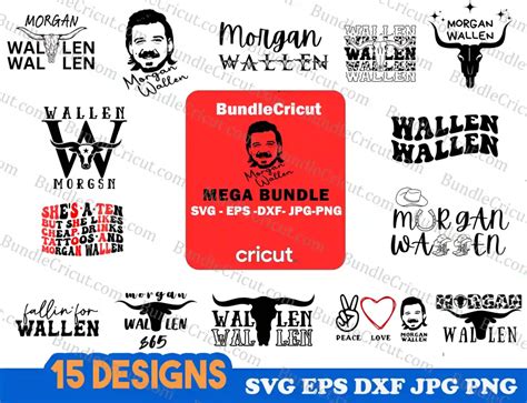 Morgan Wallen Bundle Svg Morgan Wallen Designswallen Svgmorgan Wallen Clipart Instant