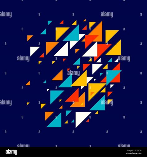 Abstract Geometric Background Multicolor Triangles Pattern Vector