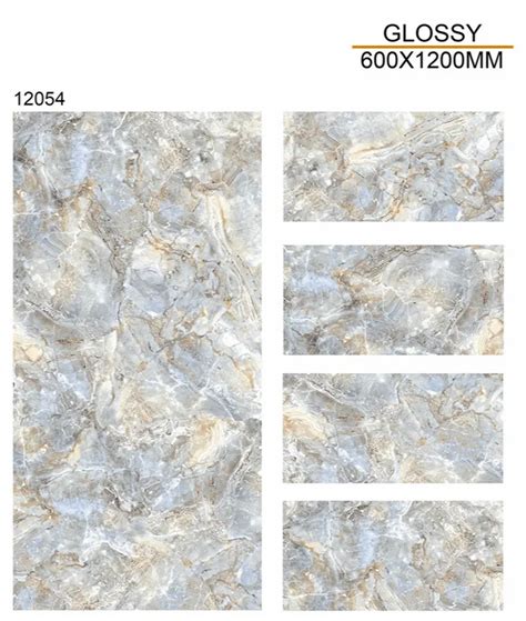 Multicolor Glossy Glazed Vitrified Floor Tiles 2x4 Feet 60x120 Cm