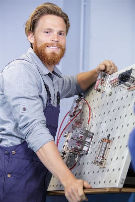 Assembly Electronic Components In Factory Stock Photo Image Of