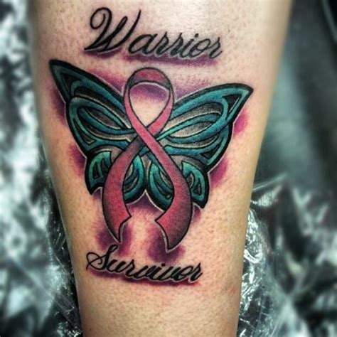 Cancer Ribbon Butterfly Tattoo by WitchHammerTattoo on DeviantArt