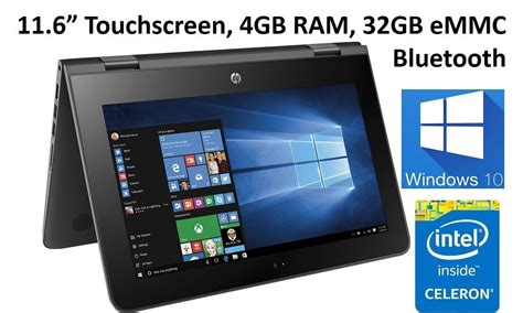 HP X360 11 6 Inch Touchscreen 2 In 1 Convertible Premium HD Laptop