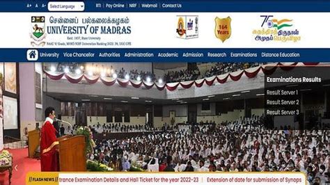 Unom Results Madras University Ug Pg Results For June Exams To