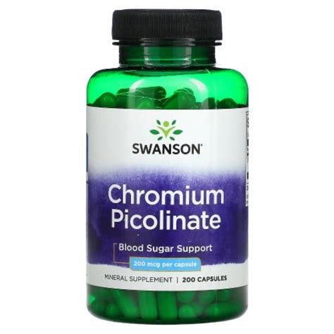 Swanson Chromium Picolinate 200 Mcg 200 Capsules 200 Count Qfc