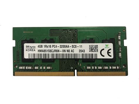 SK Hynix 4GB DDR4 3200MHz PC4 25600 1 2V 1R X 16 SODIMM Laptop RAM