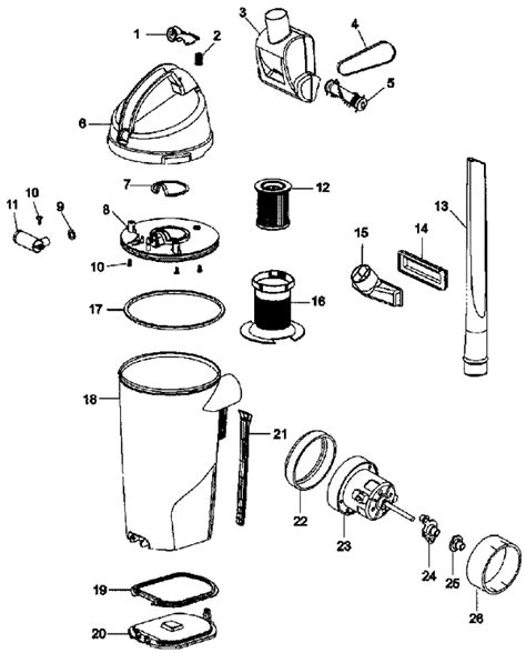 Hoover U5507 Elite Rewind Upright Vacuum Parts List And Schematic Usa