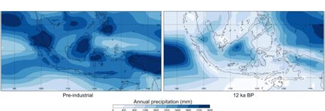 Comparison Of Annual Mean Total Precipitation Mm Year At PI And 12 Ka