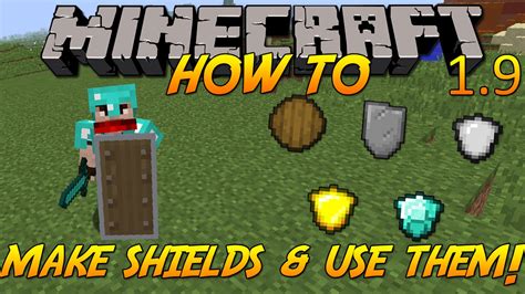 Minecraft How To Craft Shields Use Them Youtube