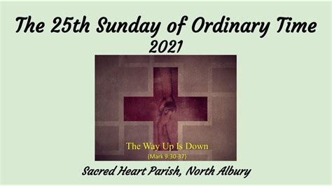 The 25th Sunday Of Ordinary Time 2021 YouTube