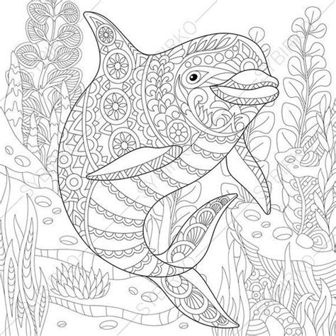 Ocean Dolphin Coloring Pages For Adults Coloring Pages Ideas