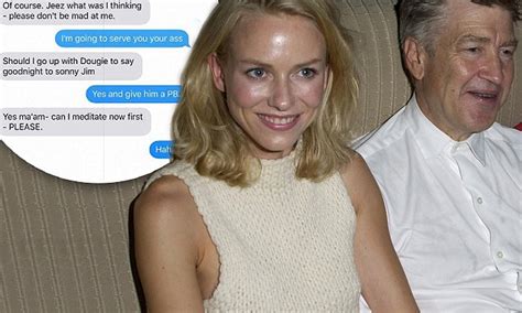 Naomi Watts Very Bizarre Texts With David Lynch Daily Mail Online