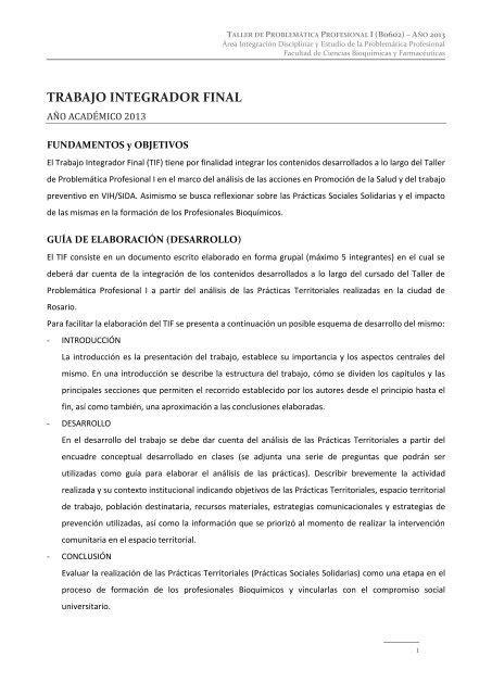 Descargar El Trabajo Integrador Final Facultad De Ciencias