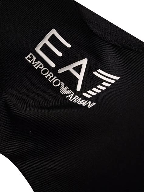 Ea Emporio Armani Bikini Con Cuello Halter Negro Farfetch Mx