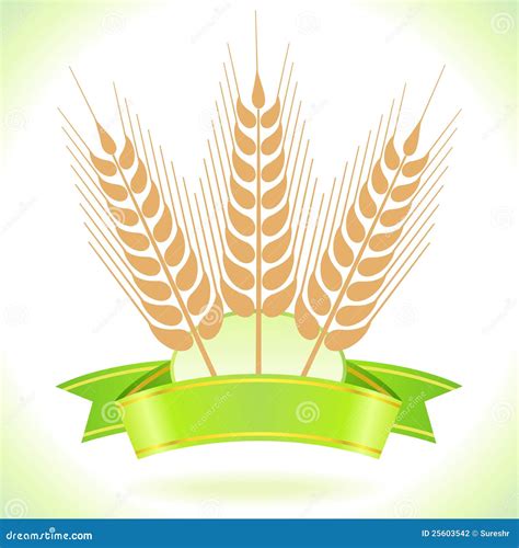 Wheat Grain Label Stock Photography - Image: 25603542