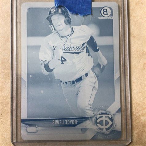 2018 Bowman Chrome Prospect Royce Lewis Printing Plate 1 Of 1 Cyan EBay