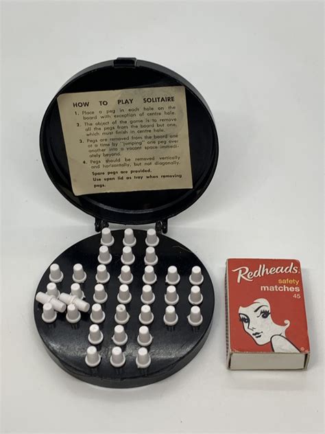 Pocket Solitaire By Gay In Travel Set Plastic Vintage Keepsakes