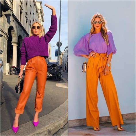 Combinando Cores Roxo E Laranja