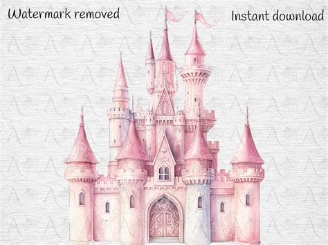 Princess Pink Castle Clipart Little Princess Clip Arts - Etsy