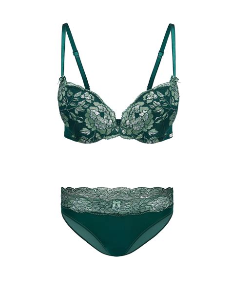 Jaya Floral Green Push Up Plunge 32A 38D Adore Me