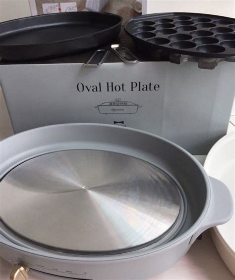 Bruno Compact Oval Hot Plate Hotplate Cooker Pan Steamer Bbq Hot Pot Flyer Furniture Home