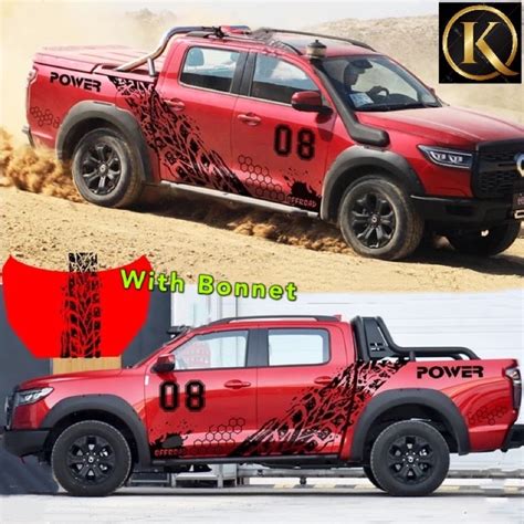 K Hilux Ranger Dmax Navara Triton Body Stripes Stickers