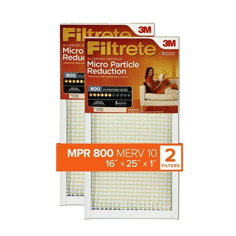 Filtrete 16x25x1, Allergen Defense Micro Particle Reduction HVAC ...