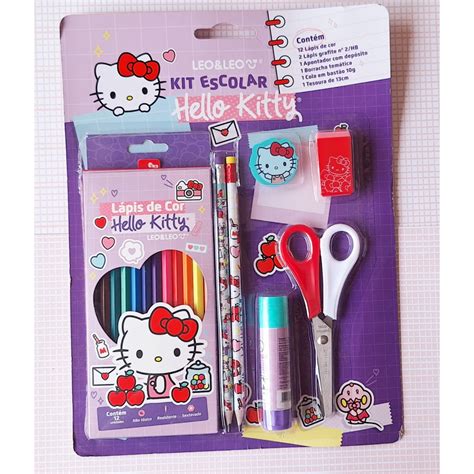 Kit Escolar Hello Kitty Leoandleo Shopee Brasil