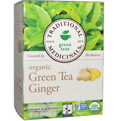 Traditional Medicinals Green Teas Organic Green Tea Ginger 16