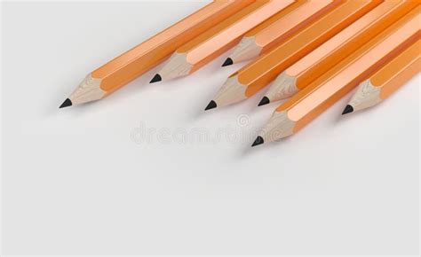 Orange Pencils Stock Illustration Illustration Of Office 12049239