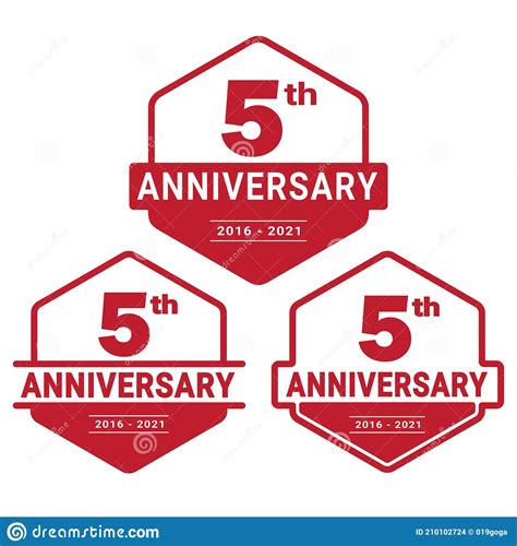 5 Years Anniversary Celebration Logotype 5th Anniversary Logo