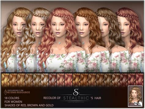 Recolor Of Stealthics Genesis Hair ~ The Sims Resource Sims 4 Hairs