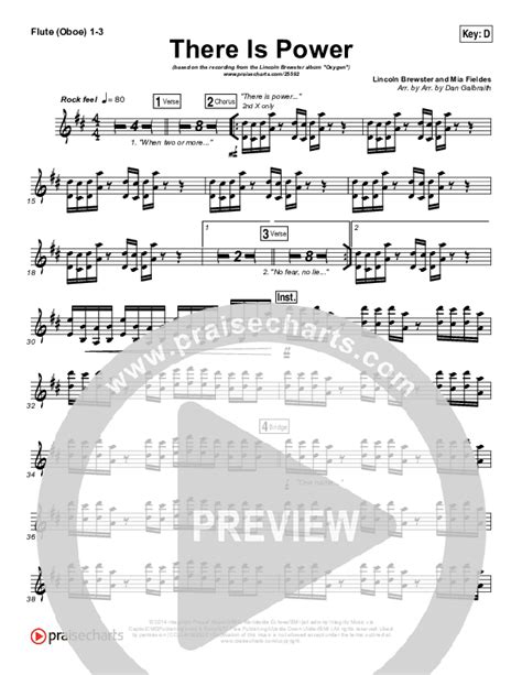 There Is Power Flute Oboe Sheet Music Pdf Lincoln Brewster Praisecharts